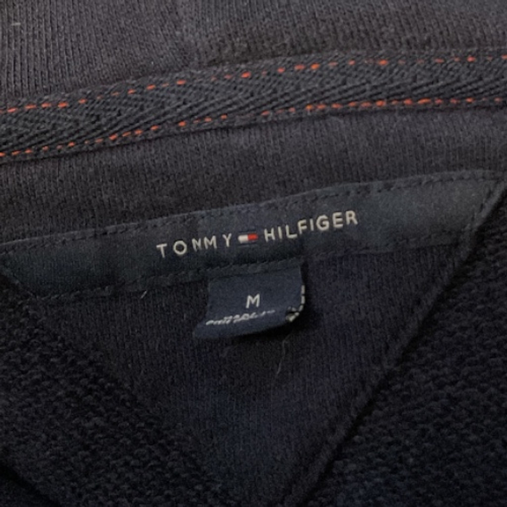 Tommy Hilfiger vintage Navy White Full gold Zip Hoodie M - Picture 8 of 11